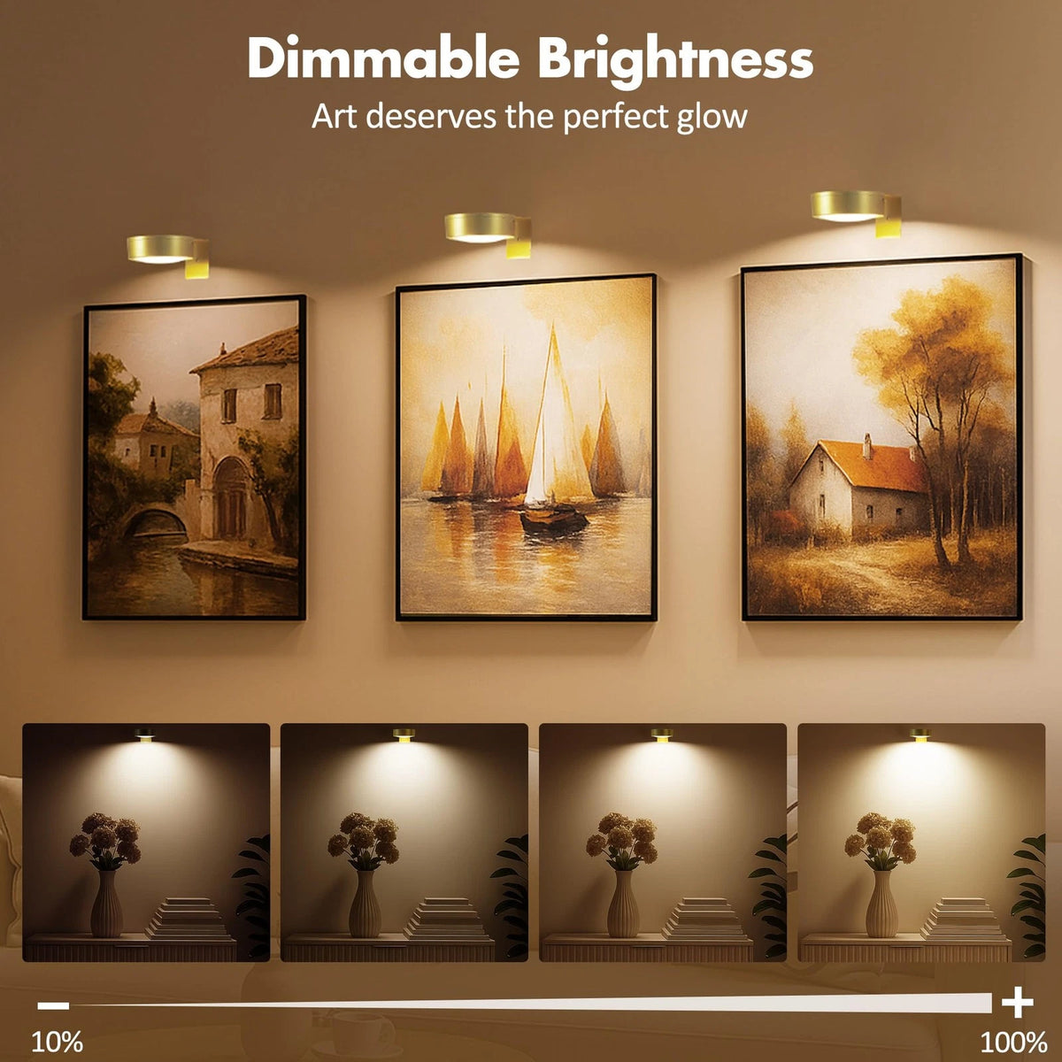 3Pcs Battery Operated Picture Light for