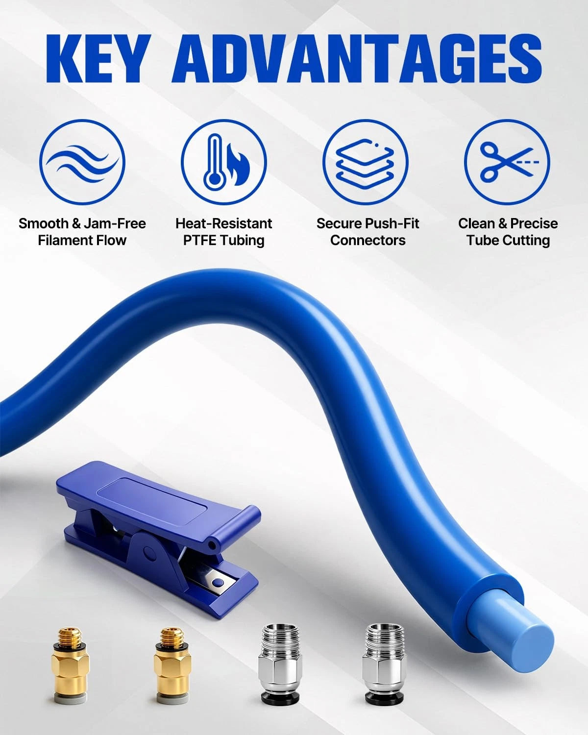 Bowden Tube Kit for 1.75mm Filament (PC4-M6/PC4-M10)