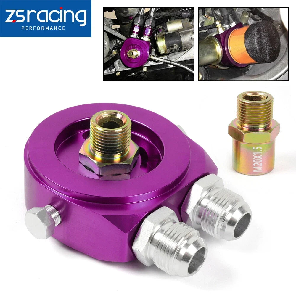 Oil Filter/Cooler Sandwich AN10 Block Adapter for Universal Applications
