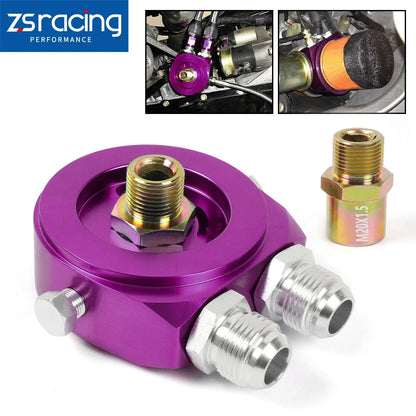 Oil Filter/Cooler Sandwich AN10 Block Adapter for Universal Applications