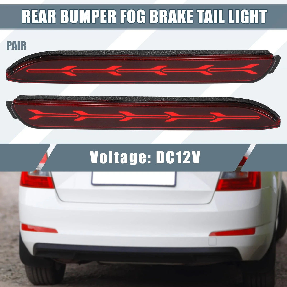 1 Pair Rear Bumper Reflector Fog Brake Light for Toyota Camry (2006–2014)
