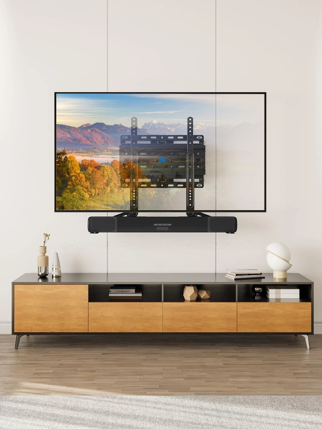Soundbar Mount Bracket for Up to 15 lbs (Universal Fit)