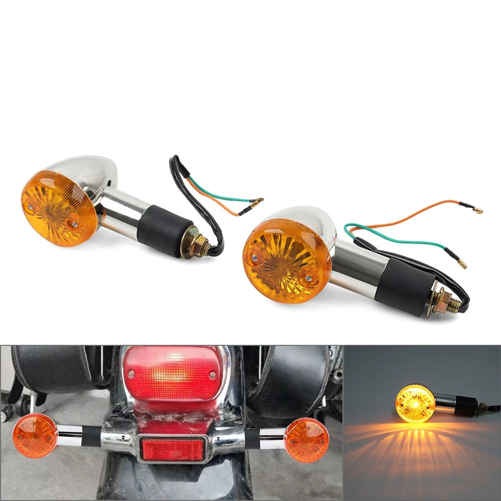2X Amber Turn Signal Lights for Suzuki Boulevard C109R C50 C90 (2005–2023)