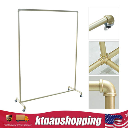 Heavy Duty Metal Rolling Garment Rack for Retail Store