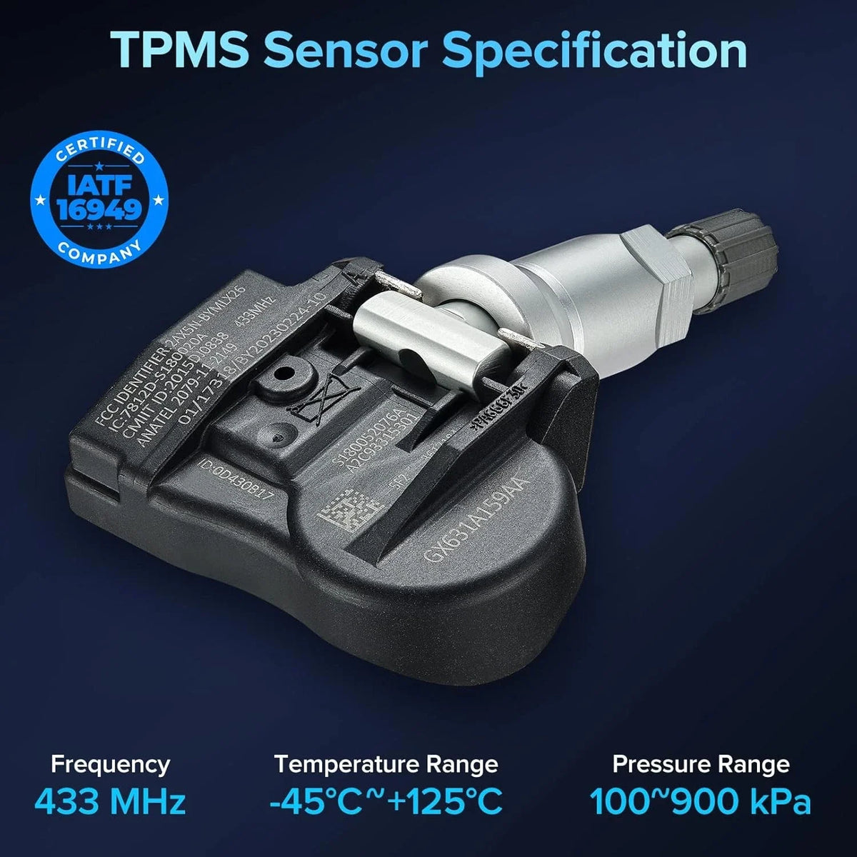 Tire Pressure Sensor TPMS for Land Rover Range Rover Velar (2018–2023)