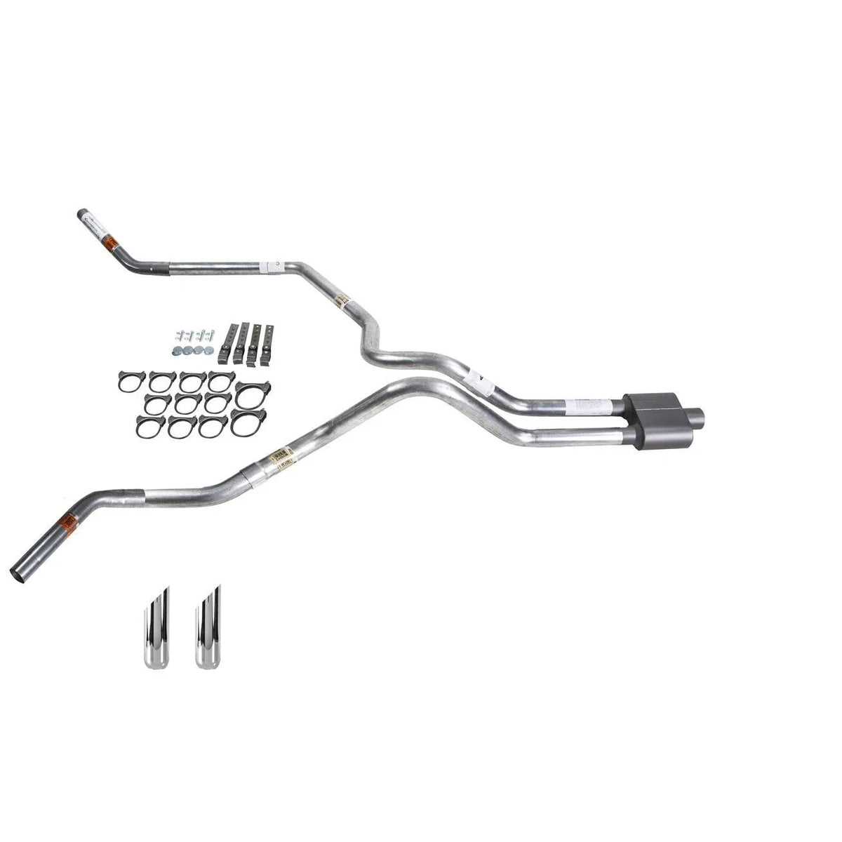 Dual Exhaust Pipe & Muffler for Silverado 88–95 (2.5" MA, SW Tip)