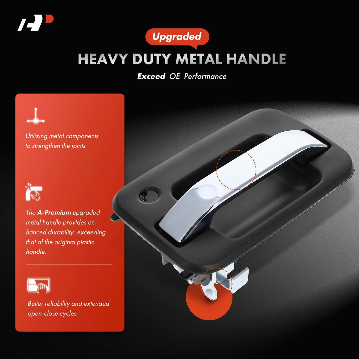 Front LH Metal Exterior Door Handle for Ford F150 (2009–2014) CL3Z1522405BA