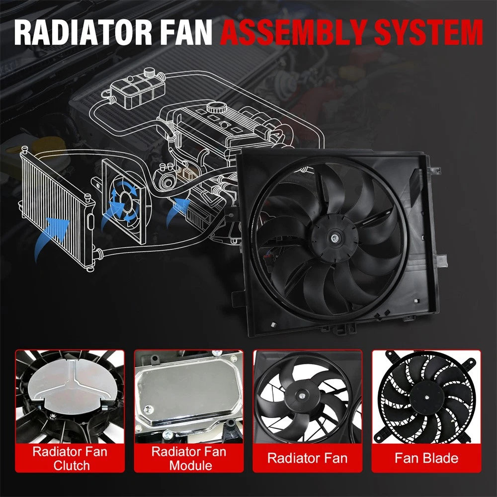 Radiator Cooling Fan w/Motor for Nissan Versa (2012–2019)