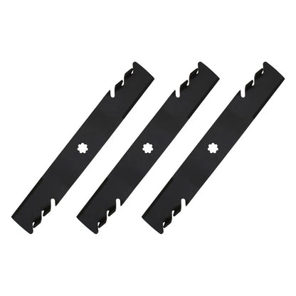 3X Toothed Mower Blade for John Deere (Fits AM137757)