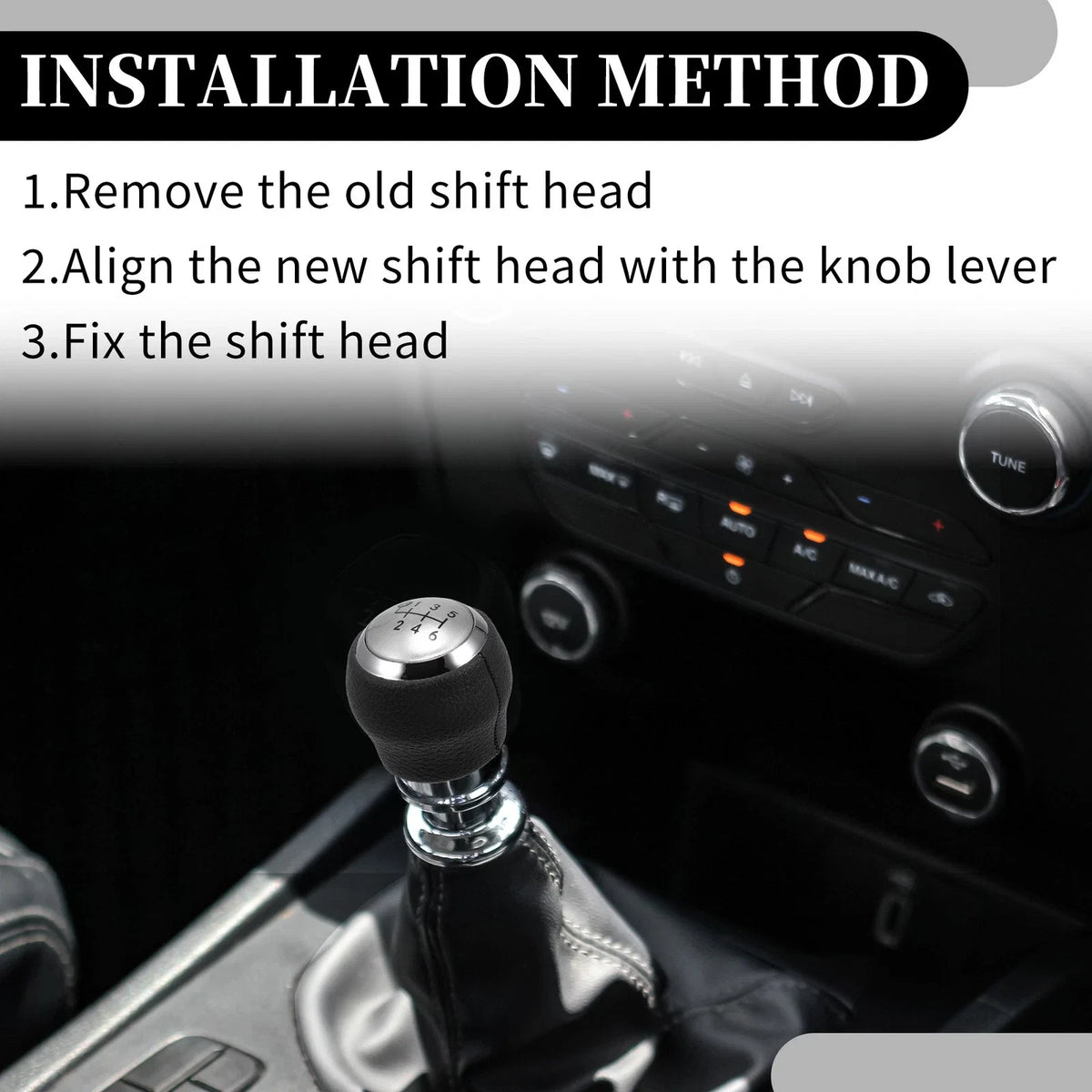 6 Speed Gear Shift Knob for Toyota Corolla Auris Yaris RAV4 (2007–2013) Faux Leather