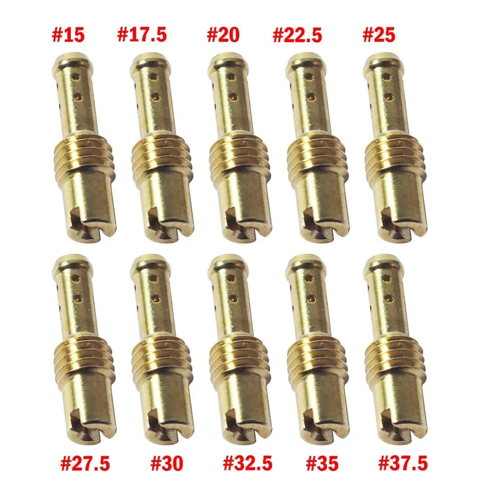 10Pcs Carb Pilot Jet Kit for Mikuni VM/TM/TMX (15-37.5)