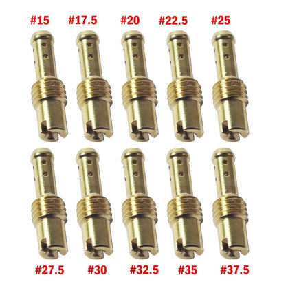 10Pcs Carb Pilot Jet Kit for Mikuni VM/TM/TMX (15-37.5)