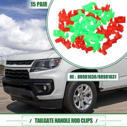 15 Pair Tailgate Handle Rod Clips for Chevrolet Silverado (1999–2009) No. 88981030