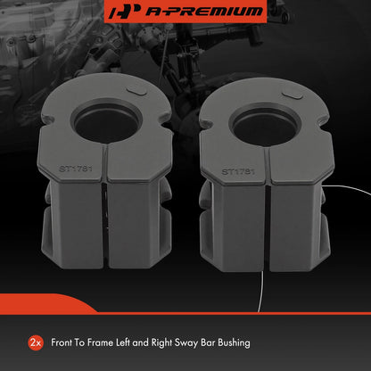 Set of 2 Sway Bar Bushings for Ford F-250 Super Duty (2007–2016, 2021) - 7C3Z5484D, MS40437