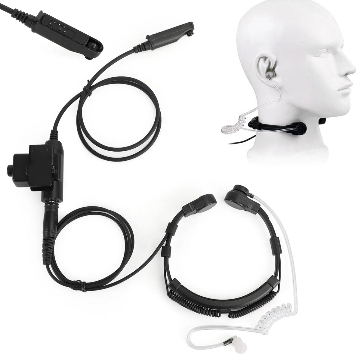 Waterproof Tactical Throat Mic Headset for BaoFeng BF-UV9Rplus BF-UV9R (E002-B881)