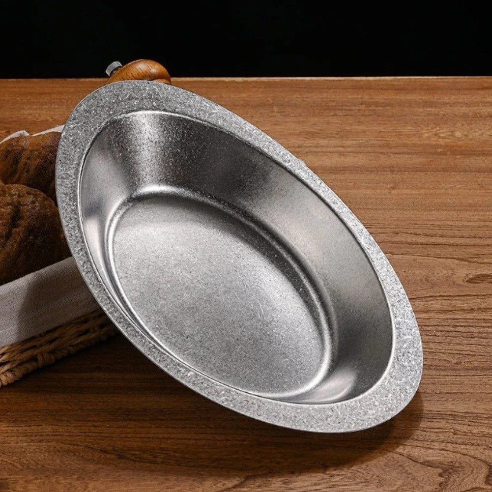 Stainless Steel Curry Plate for Creative Food Display (26x18x4cm)