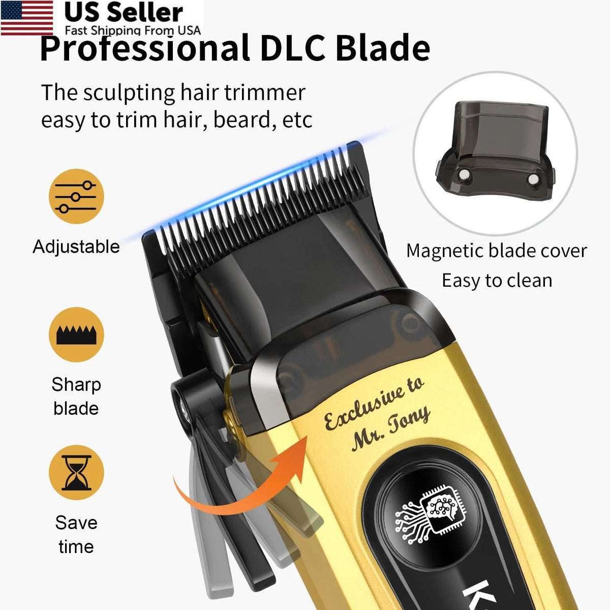 KEMEI KM-90-4 Professional Hair Clipper for Men Cord/Cordless