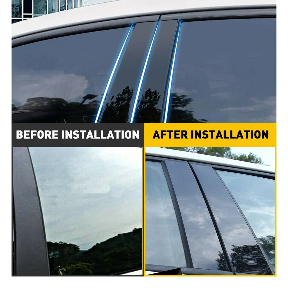 Set of 6 Door Window Pillar Posts Trim Covers for Honda Accord (2008–2012)