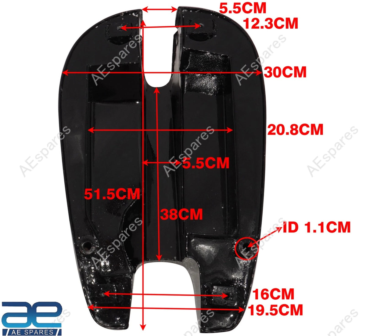 Matchless Single Cylinder Petrol Fuel Tank Steel Black Painted