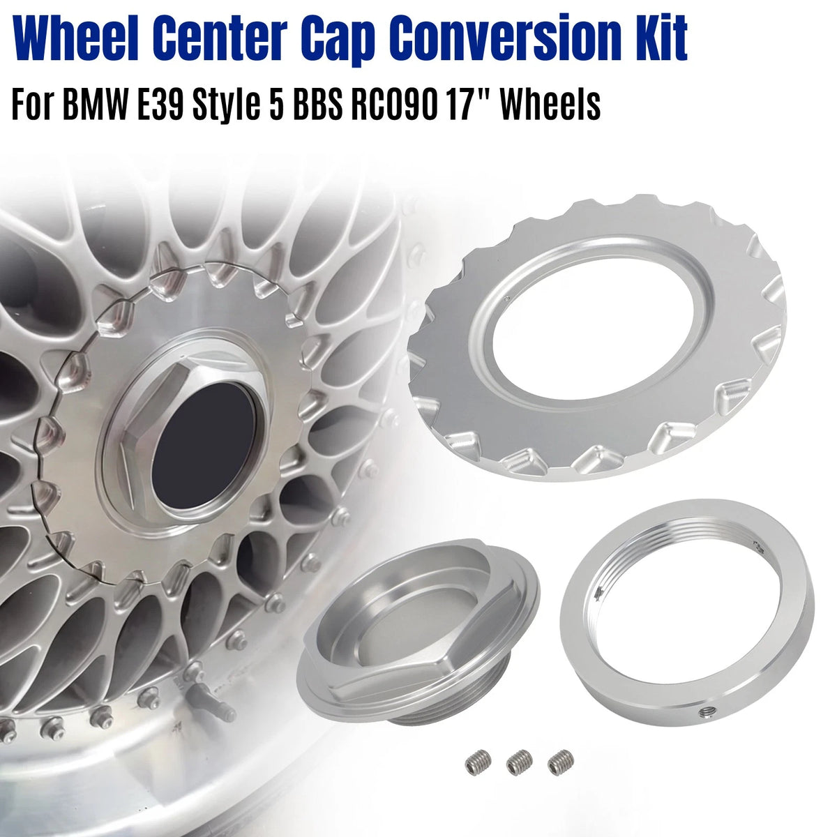 1x RC090 Style 5 Center Cap Kit for BMW (1990–1999)