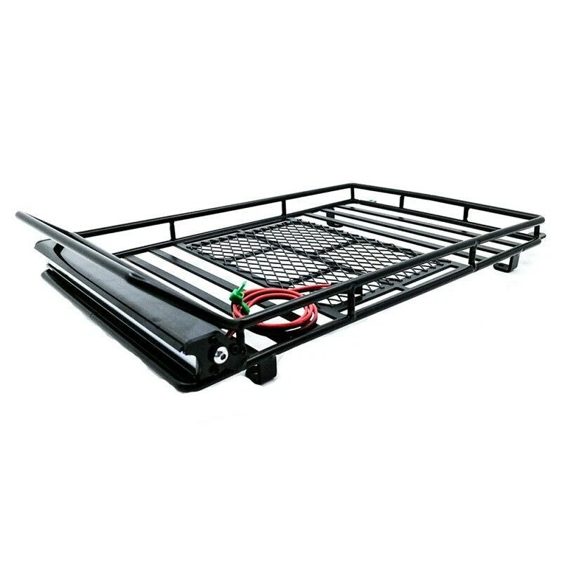 1:10 Metal Roof Luggage Rack & Light for Traxxas TRX4 Ford Bronco SCX10