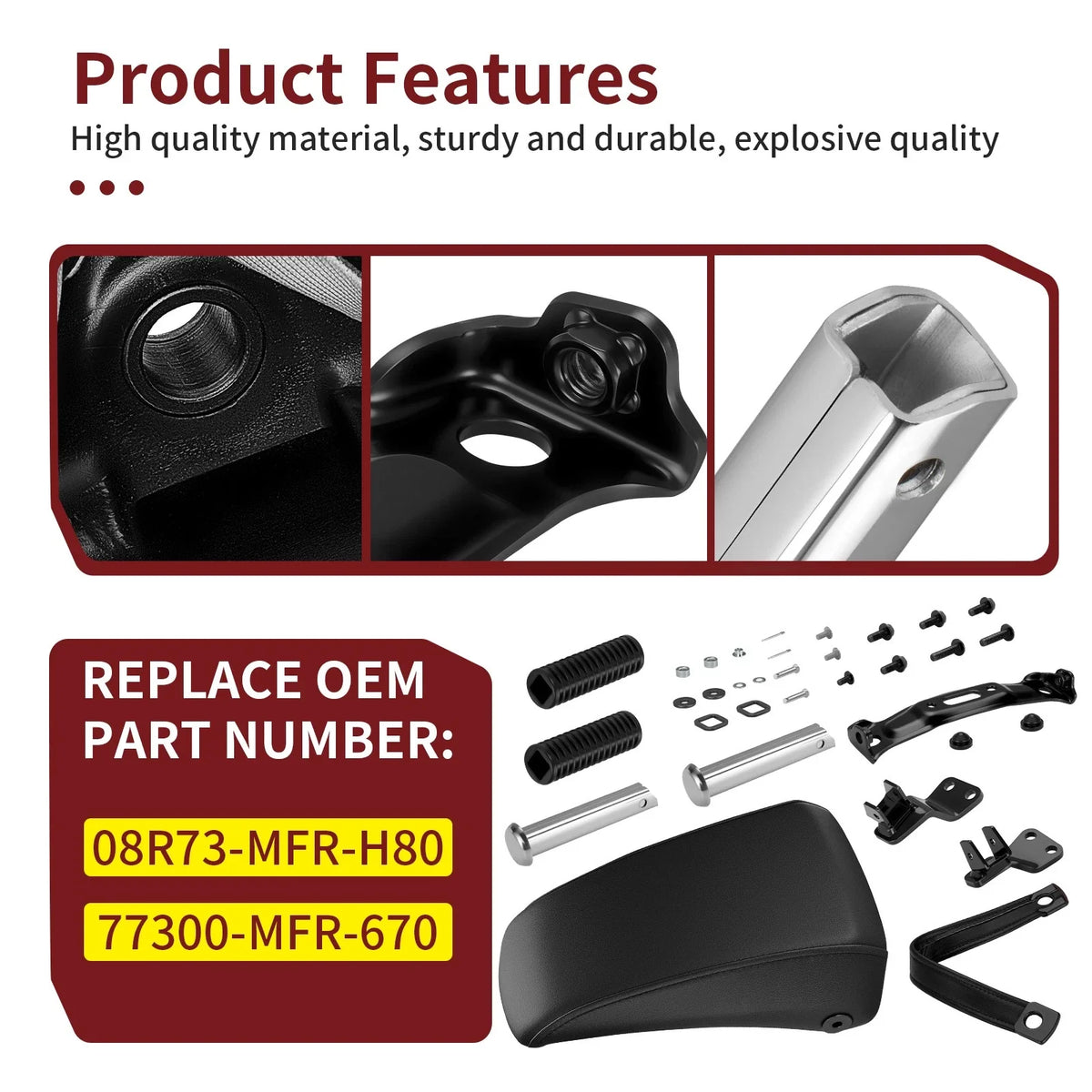 Rear Passenger Seat & Footpeg Kit for Honda Fury 1300 VT1300CX CXA (2010–2024)