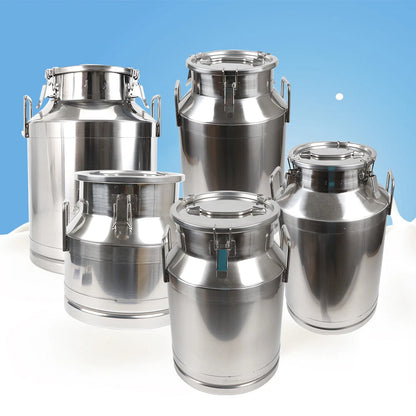 Stainless Steel Milk Can Pail Bucket 20L/30L/40L/50L/60L