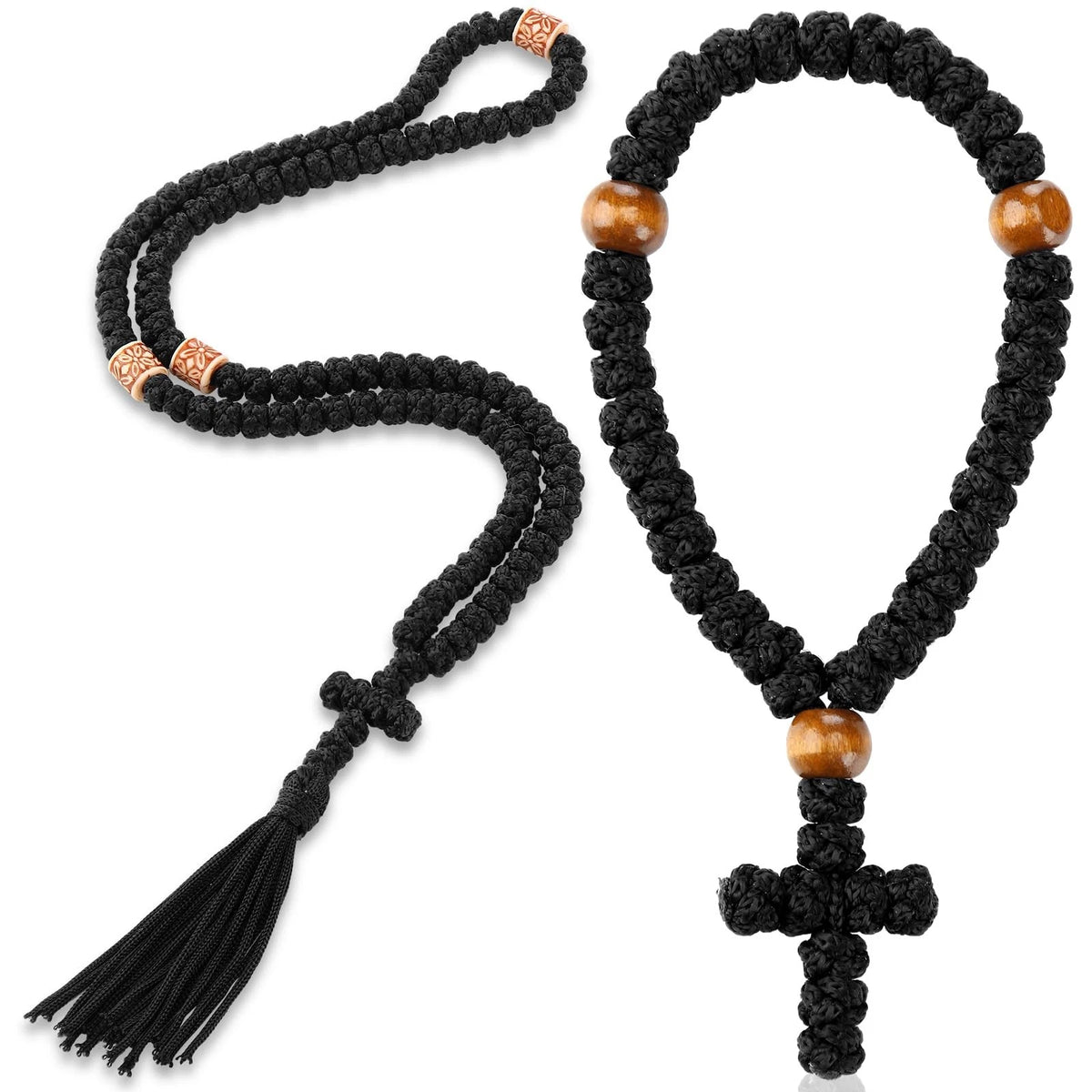 2X Handmade Orthodox Prayer Rope 100 Knot for Quelay