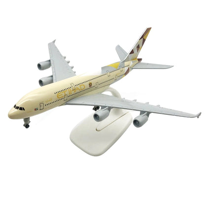 20cm Diecast Alloy Etihad Airlines A380 Model Display