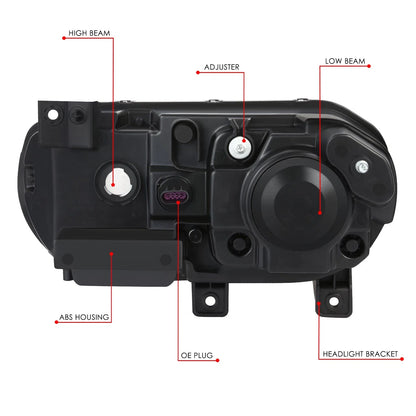 Right OE Style Projector HID Xenon Headlight Lamp for Dodge Challenger (2008–2014)