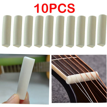 10pcs White Bone Nut Saddle Bridge 43x6x9mm for Guitar Luthier DIY