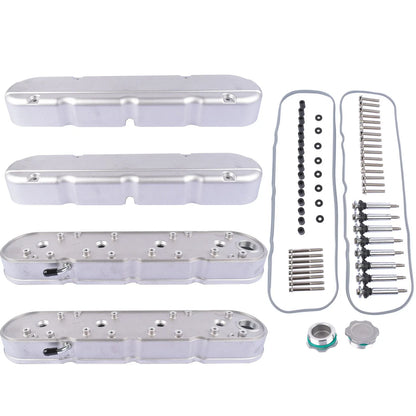 Aluminum Valve Covers with Coil Mounts for Chevy Small Block V8 (2000–2023)