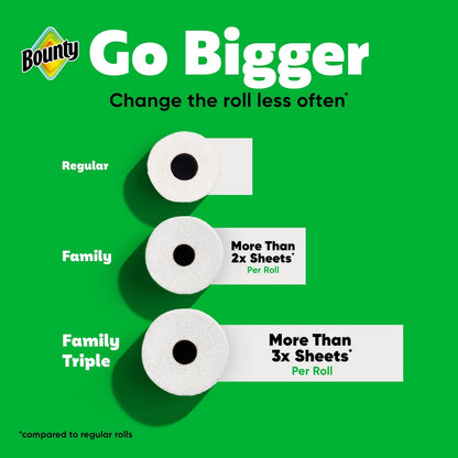 Set of 8 Quick-Size Paper Towels for Family Use (27 Regular Rolls)