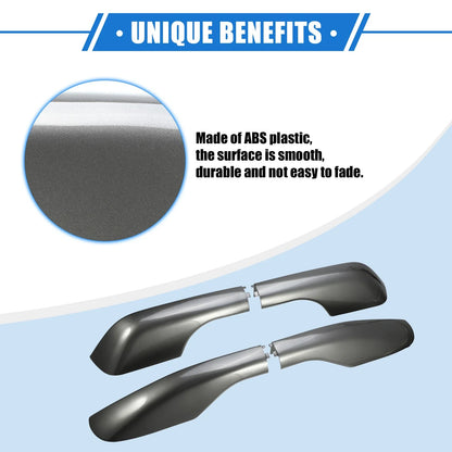 Set of 4 Roof Rack Side Rails End Cover Shells for Lexus LX570 (2008–2015) Gray