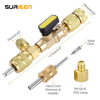 R410A R22 Valve Core Remover Installer Tool Dual Size SAE 1/4 & 5/16