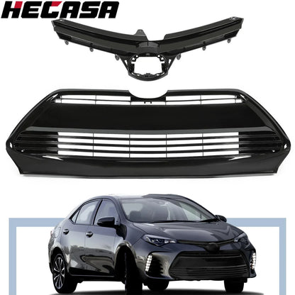 Front Bumper Upper & Lower Grille for Toyota Corolla (2017–2019)