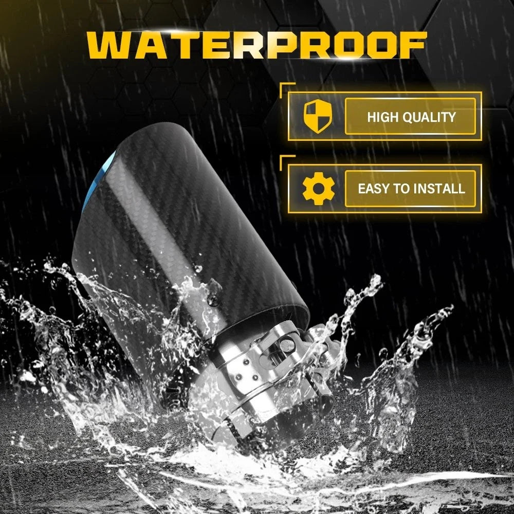 2.5" In 3.5" Out Carbon Fiber Exhaust Tip for Universal Fit (EPY)