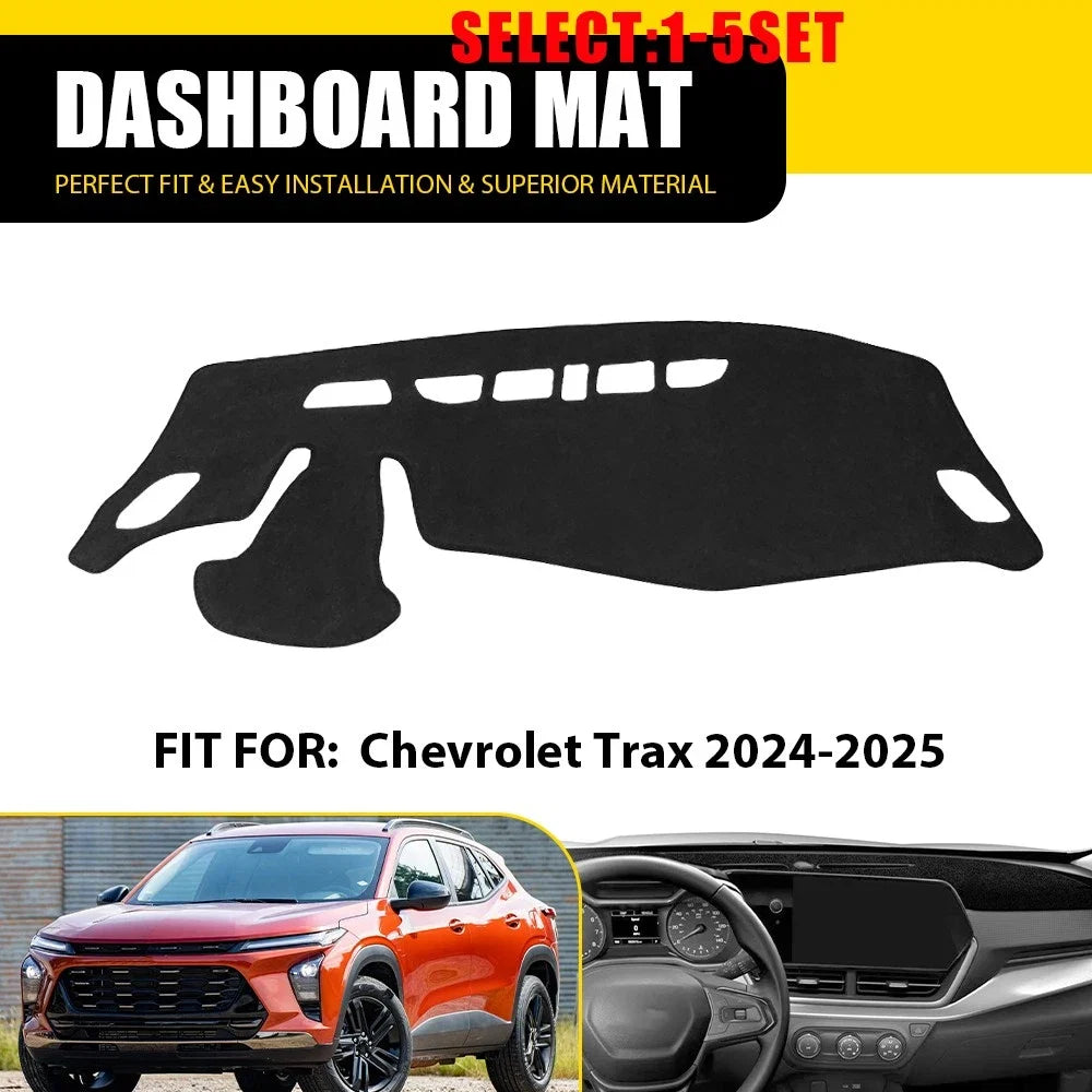 Dashboard Cover Pad Mat for Chevrolet Trax (2014–2020) 1-5X Black LHD