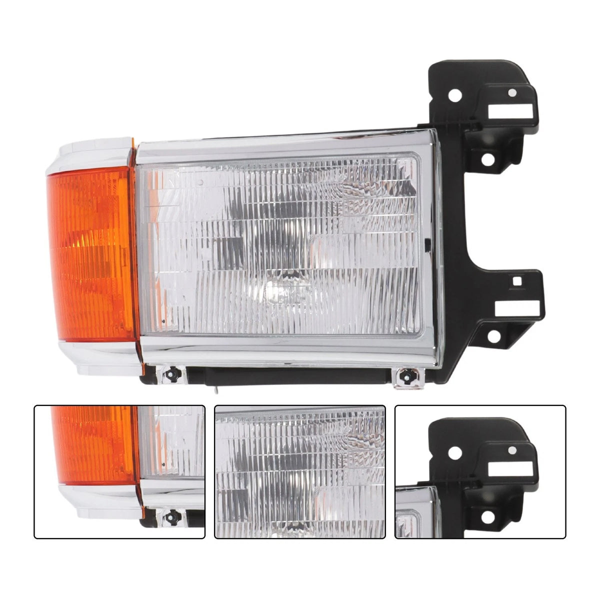 Set of 2 Headlights for Ford F150 F250 Bronco (1987–1991) E9TZ13008F E9TZ13008E E9TZ13008C E9TZ13008D
