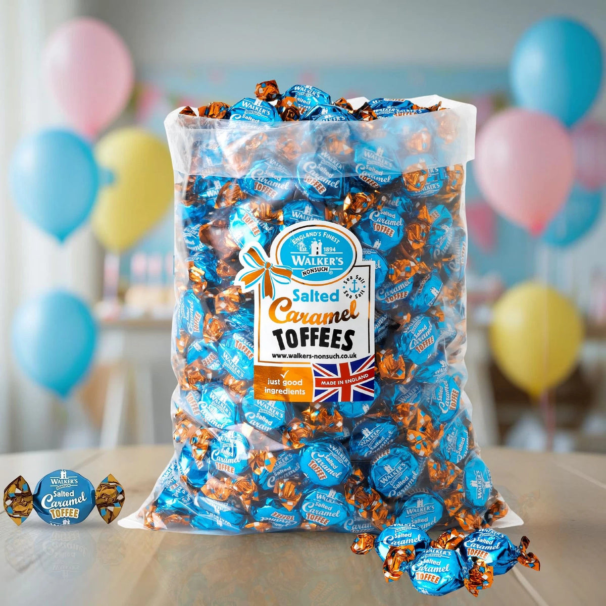 Walkers Nonsuch Salted Caramel Toffees Bulk Bag 88.18 Oz (2.5kg)