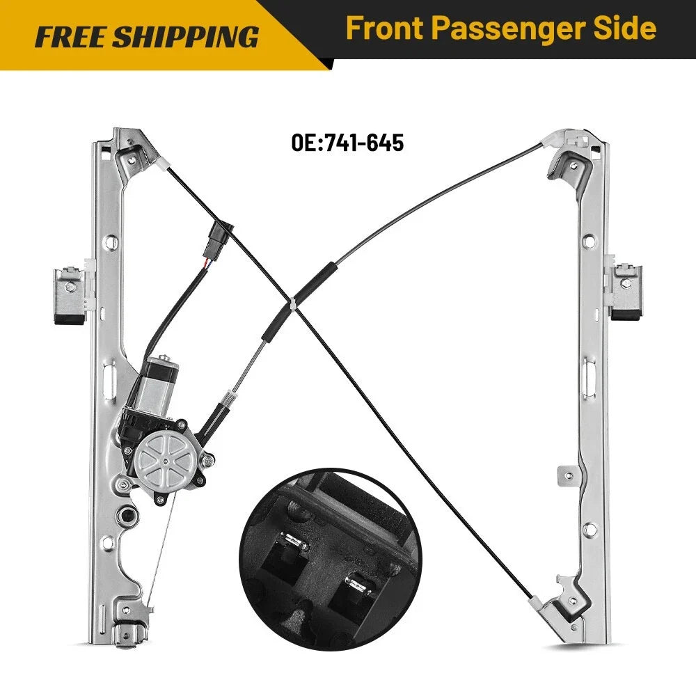 Power Window Regulator w/Motor for Cadillac Escalade 2002–2006