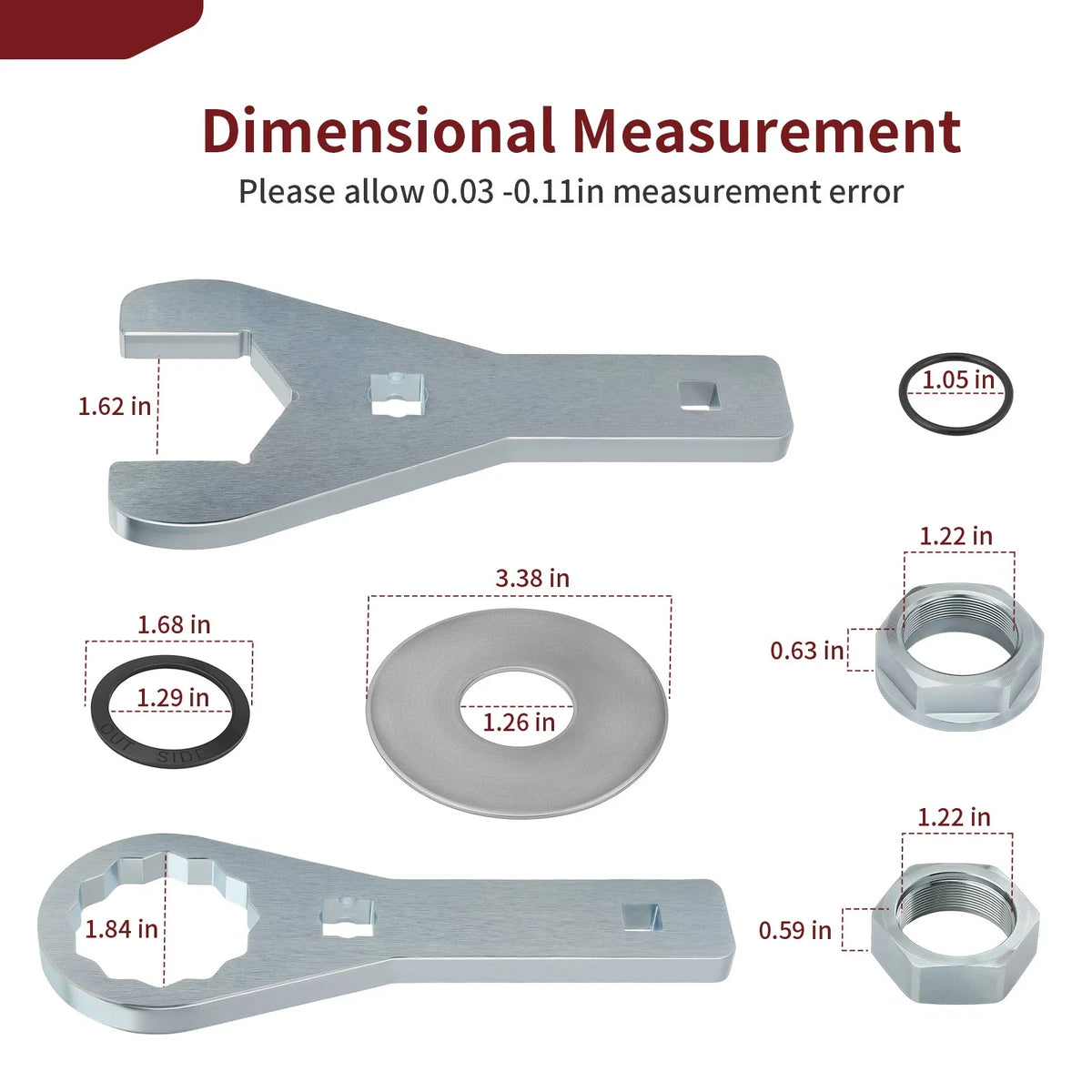 41mm Rear Axle Nut Wrench Tool Washer Seal for Honda FourTrax 300 (1988–2000)