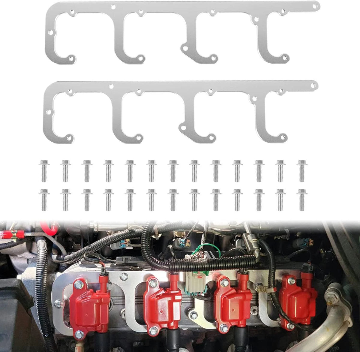 Square Ignition Coil Brackets for 5.3L LS Truck (For00387)