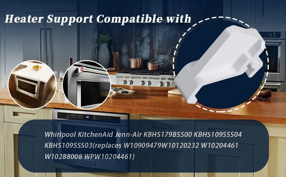 Heater Support for KitchenAid Jenn-Air Whirlpool (W11724411, W10909479)