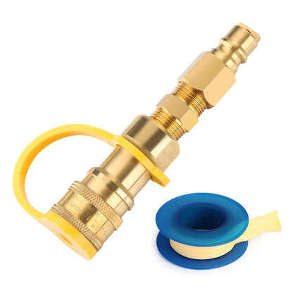 3/8 Inch LP Gas Propane Hose Quick Connect Fittings Disconnect Kit
