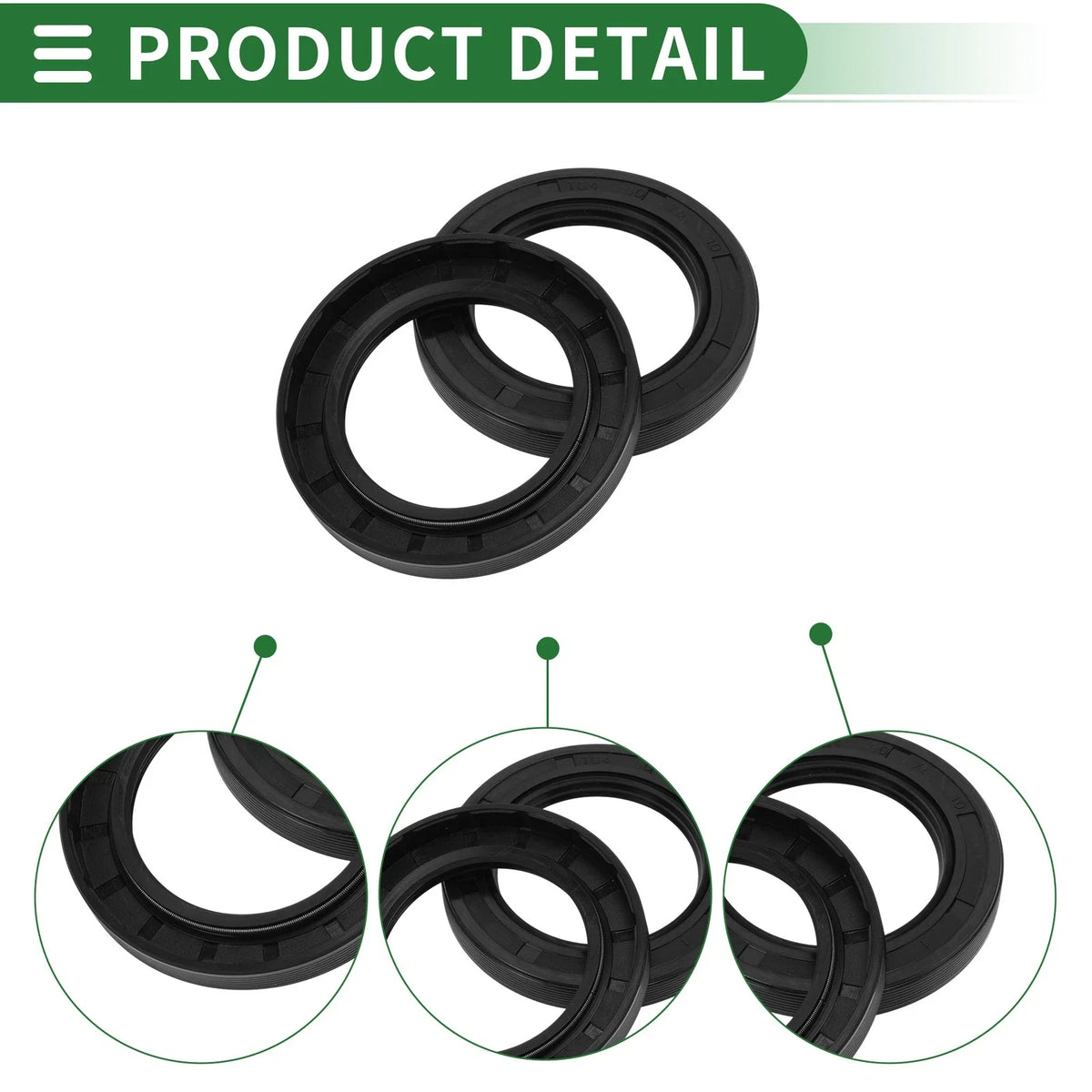 Oil Seal for Rotary Shaft (50x75x10mm) NBR Rubber High Pressure