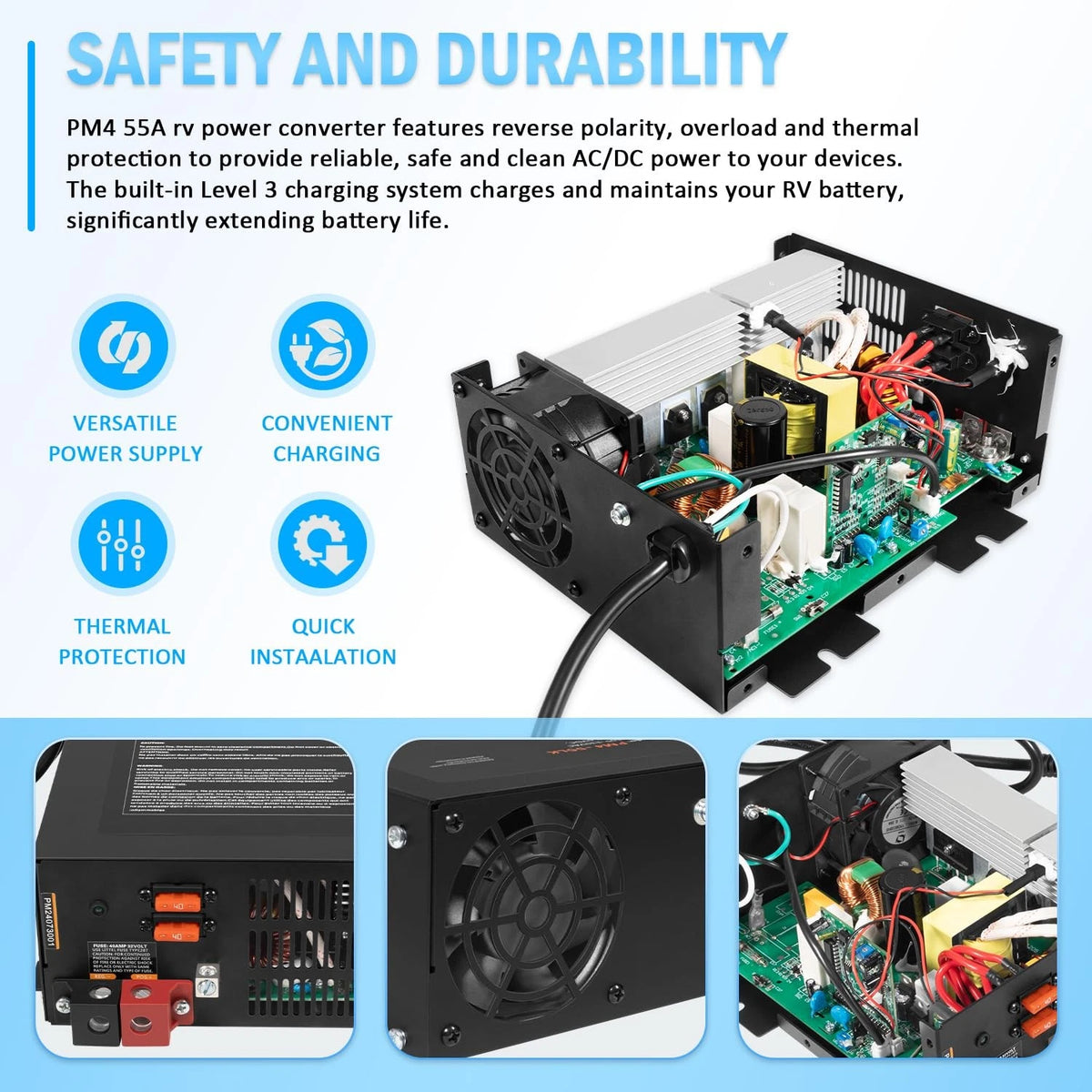 55 Amp RV Power Converter for RVs (WF-9800)