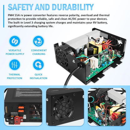 55 Amp RV Power Converter for RVs (WF-9800)