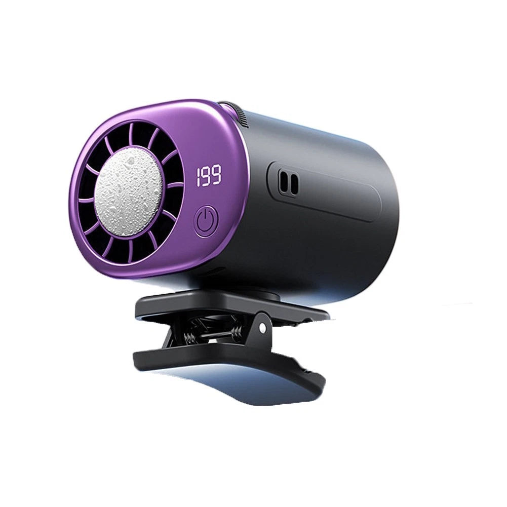 Portable Car Clip Air Conditioner Fan 360° Rotation USB Rechargeable