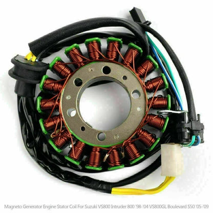 Stator for Suzuki VS800 Intruder / VS800GL Boulevard S50 A (1998–2004) 32101-45C00